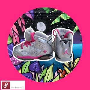 Pink and Silver Baby Jordans